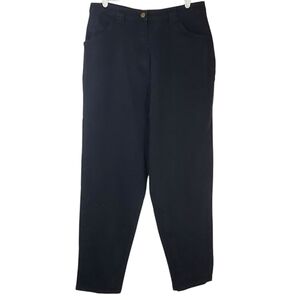 🟢7434 * Bonjour Taperd Leg High Rise Jeans Black Size 20 Vintage 80s